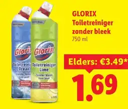 Lidl Glorix Toiletreiniger zonder bleek aanbieding