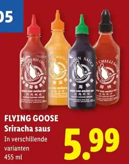 Lidl Flying Goose Sriracha saus aanbieding