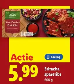 Lidl Sriracha spareribs aanbieding