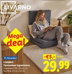 Lidl Livarno Opvouwbaar logeermatras aanbieding