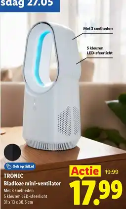 Lidl Tronic Bladloze mini-ventilator aanbieding