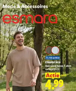 Lidl Esmara Men Oversized heren T-shirt aanbieding