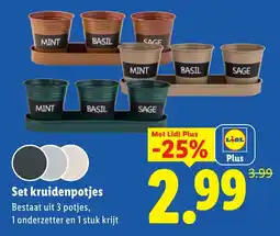 Lidl Set kruidenpotjes aanbieding