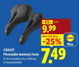 Lidl Crivit Fietszadel memory foam aanbieding
