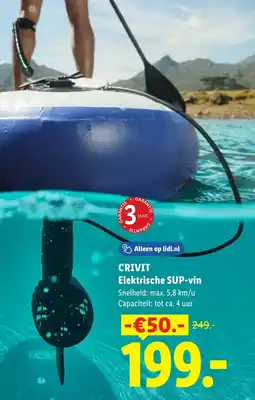 Lidl Crivit Elektrische SUP-vin aanbieding