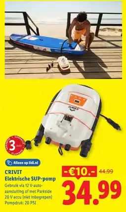 Lidl Crivit Elektrische SUP-pomp aanbieding