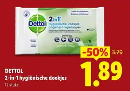 Lidl Dettol 2-in-1 hygiënische doekjes aanbieding