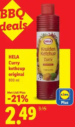 Lidl Hela Curry kethcup original aanbieding