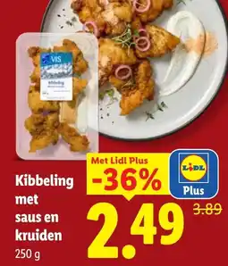 Lidl Kibbeling met saus en kruiden aanbieding