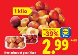 Lidl Nectarines of perzikken aanbieding