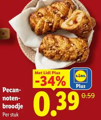 Lidl Pecannotenbroodje aanbieding