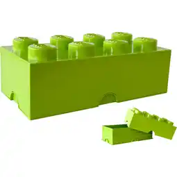 Bol.com Lego - Opbergbox Brick 8 - Polypropyleen - Groen aanbieding