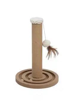 Pets Place Adori Krabpaal Met Spel Yara - Krabpalen - Ø30x44 cm Creme aanbieding