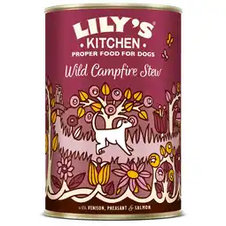 Pets Place Lily's Kitchen Dog Wild Campfire Stew - Hondenvoer - Hert Fazant Zalm 400 g aanbieding