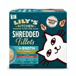 Pets Place Lily's Kitchen Cat Shredded Fillets In Broth - Kattenvoer - 4-Mix 8x70 g aanbieding