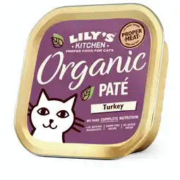 Pets Place Lily's Kitchen Cat Organic Paté - Kattenvoer - Kalkoen 85 g aanbieding