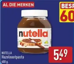ALDI Nutella Hazelnootpasta aanbieding