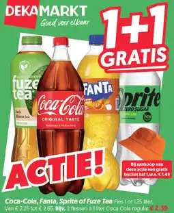 Dekamarkt Coca-Cola, Fanta, Sprite of Fuze Tea aanbieding