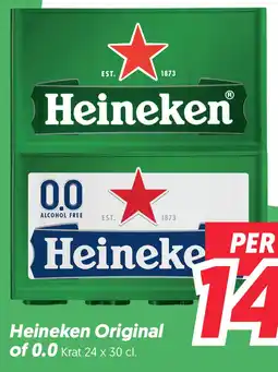 Dekamarkt Heineken Original of 0.0 aanbieding