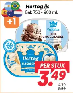 Dekamarkt Hertog ijs aanbieding