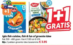 Dekamarkt Iglo fish cuisine, fish & fun of groente idee aanbieding