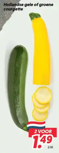 Dekamarkt Hollandse gele of groene courgette aanbieding