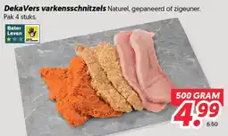 Dekamarkt DekaVers varkensschnitzels aanbieding
