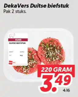 Dekamarkt Deka Vers Duitse biefstuk aanbieding