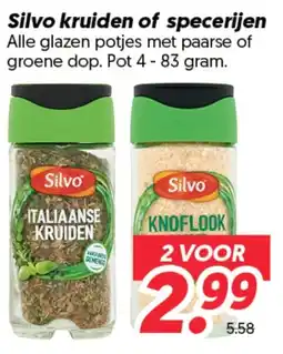Dekamarkt Silvo kruiden of specerijen aanbieding