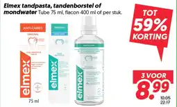 Dekamarkt Elmex tandpasta, tandenborstel of mondwater aanbieding