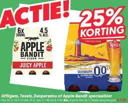 Dekamarkt Affligem, Texels, Desperados of Apple Bandit speciaalbier aanbieding
