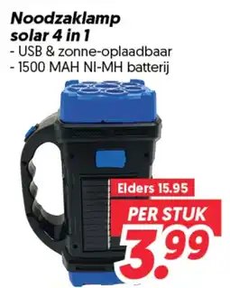 Dekamarkt Noodzaklamp solar 4 in 1 aanbieding