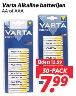 Dekamarkt Varta Alkaline batterijen aanbieding