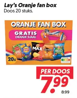 Dekamarkt Lay's Oranje fan box aanbieding
