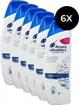 Bol.com Head & Shoulders - Shampoo - Classic - 500ml x 6 aanbieding