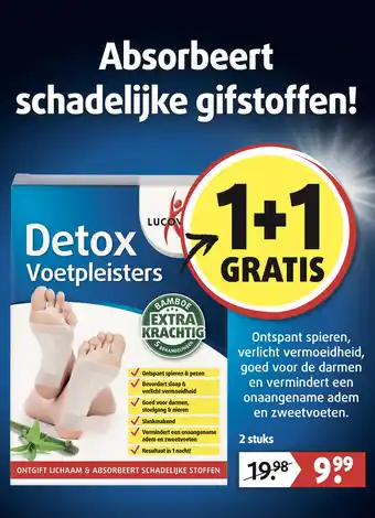 Lucovitaal Detox Voetpleisters 2 stuks aanbieding