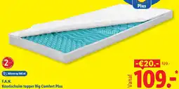 Lidl F.A.N. Koudschuim topper Big Comfort Plus aanbieding