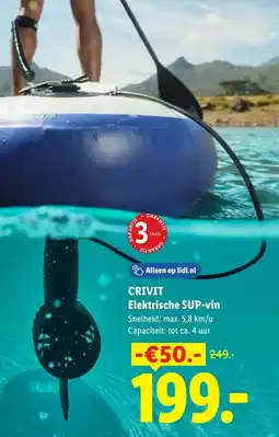 Lidl Crivit Elektrische SUP-vin aanbieding