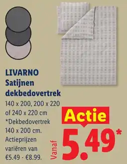 Lidl Livarno Satijnen dekbedovertrek aanbieding