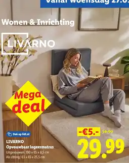 Lidl Livarno Opvouwbaar logeermatras aanbieding