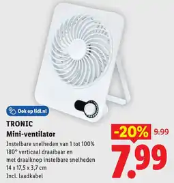 Lidl Tronic Mini-ventilator aanbieding