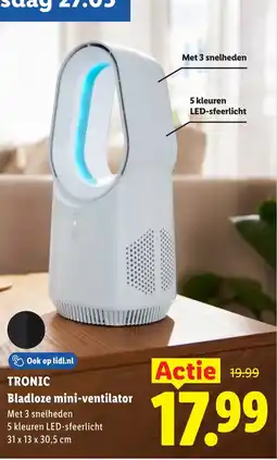 Lidl Tronic Bladloze mini-ventilator aanbieding