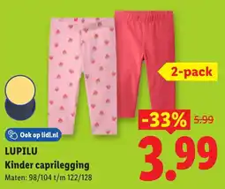 Lidl Lupilu Kinder caprilegging aanbieding