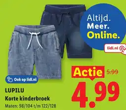 Lidl Lupilu Korte kinderbroek aanbieding