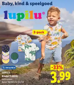 Lidl Lupilu Kinder T-shirts aanbieding