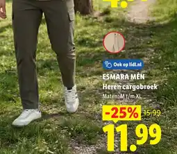 Lidl Esmara Men Heren cargobroek aanbieding