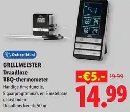 Lidl Grillmeister Draadloze BBQ-thermometer aanbieding