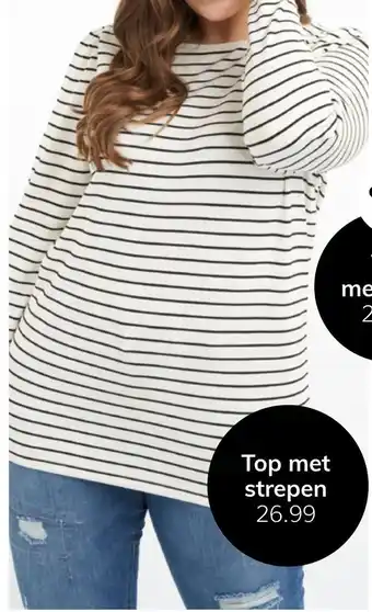 MS Mode Top met strepen aanbieding