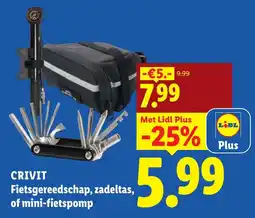 Lidl Crivit Fietsgereedschap, zadeltas, of mini-fietspomp aanbieding