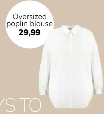 MS Mode Oversized poplin blouse aanbieding